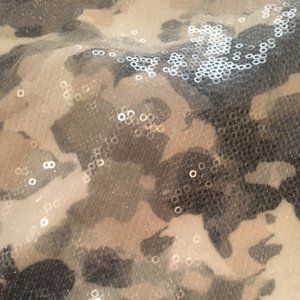 Banana Republic Sequin Camo Top Size L NWT